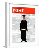 "Graduate" Saturday Evening Post Cover, June 6,1959-Norman Rockwell-Framed Giclee Print