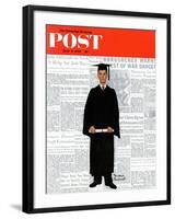 "Graduate" Saturday Evening Post Cover, June 6,1959-Norman Rockwell-Framed Giclee Print