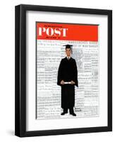 "Graduate" Saturday Evening Post Cover, June 6,1959-Norman Rockwell-Framed Premium Giclee Print