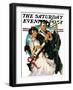 "Graduating Couple," Saturday Evening Post Cover, June 11, 1927-Ellen Pyle-Framed Giclee Print