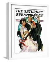 "Graduating Couple," Saturday Evening Post Cover, June 11, 1927-Ellen Pyle-Framed Giclee Print