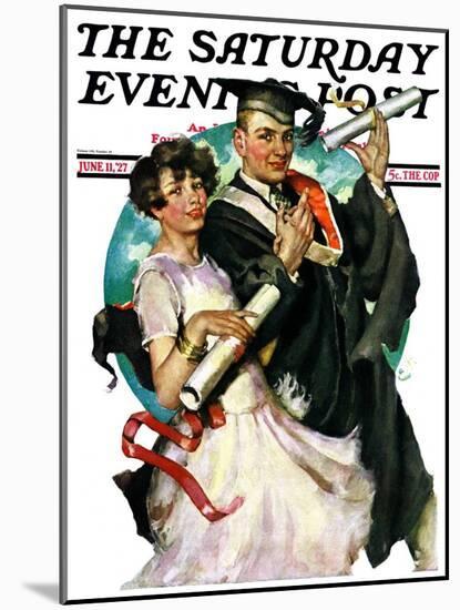 "Graduating Couple," Saturday Evening Post Cover, June 11, 1927-Ellen Pyle-Mounted Giclee Print