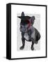 Graduation French Bulldog-Fab Funky-Framed Stretched Canvas