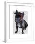 Graduation French Bulldog-Fab Funky-Framed Art Print