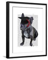 Graduation French Bulldog-Fab Funky-Framed Art Print