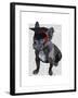 Graduation French Bulldog-Fab Funky-Framed Art Print