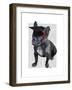 Graduation French Bulldog-Fab Funky-Framed Art Print