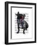 Graduation French Bulldog-Fab Funky-Framed Art Print