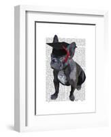 Graduation French Bulldog-Fab Funky-Framed Art Print