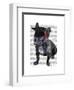 Graduation French Bulldog-Fab Funky-Framed Art Print