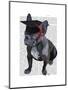 Graduation French Bulldog-Fab Funky-Mounted Art Print