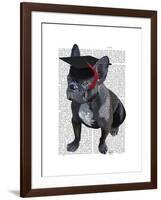 Graduation French Bulldog-Fab Funky-Framed Art Print