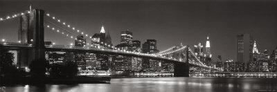 Brooklyn Bridge and Manhattan Skyline-Graeme Purdy-Art Print