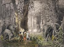 Elephant Hunt in Logalla, c.1859-Graf Emanuel Andrasy-Giclee Print