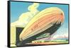 Graf Zeppelin at the Hangar-null-Framed Stretched Canvas