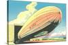 Graf Zeppelin at the Hangar-null-Stretched Canvas