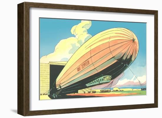 Graf Zeppelin at the Hangar-null-Framed Art Print