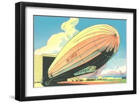 Graf Zeppelin at the Hangar-null-Framed Art Print