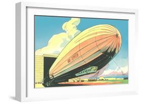 Graf Zeppelin at the Hangar-null-Framed Art Print