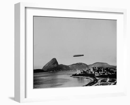 Graf Zeppelin Flying over Rio-null-Framed Photographic Print