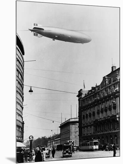 Graf Zeppelin Ii over Berlin-null-Mounted Photographic Print