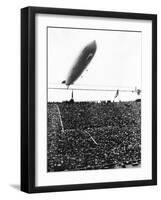 Graf Zeppelin Passing Low over Wembley Stadium During FA Cup Final Where Arsenal Beat Huddersfield-null-Framed Photographic Print