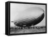 Graf Zeppelin People Mill Around as the Airship Prepares for Take Off-null-Framed Stretched Canvas