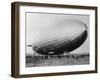 Graf Zeppelin People Mill Around as the Airship Prepares for Take Off-null-Framed Premium Photographic Print