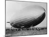 Graf Zeppelin People Mill Around as the Airship Prepares for Take Off-null-Mounted Premium Photographic Print