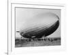 Graf Zeppelin People Mill Around as the Airship Prepares for Take Off-null-Framed Photographic Print