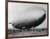 Graf Zeppelin People Mill Around as the Airship Prepares for Take Off-null-Framed Photographic Print