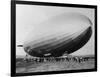 Graf Zeppelin People Mill Around as the Airship Prepares for Take Off-null-Framed Photographic Print