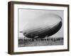 Graf Zeppelin People Mill Around as the Airship Prepares for Take Off-null-Framed Photographic Print