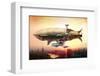 Graf Zepplin Fantasy Dirigible-null-Framed Art Print