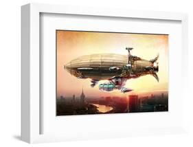 Graf Zepplin Fantasy Dirigible-null-Framed Art Print