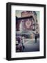 Graffiti and Street Art, Steetview with people, Manhattan, New York, USA-Andrea Lang-Framed Photographic Print