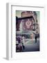 Graffiti and Street Art, Steetview with people, Manhattan, New York, USA-Andrea Lang-Framed Photographic Print