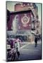 Graffiti and Street Art, Steetview with people, Manhattan, New York, USA-Andrea Lang-Mounted Photographic Print