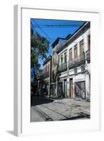 Graffiti Art Work on Houses in Lapa, Rio De Janeiro, Brazil, South America-Michael Runkel-Framed Photographic Print