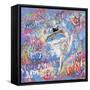 Graffiti Ballerina 1-Marta Wiley-Framed Stretched Canvas