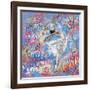 Graffiti Ballerina 1-Marta Wiley-Framed Art Print