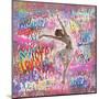 Graffiti Ballerina 2-Marta Wiley-Mounted Art Print