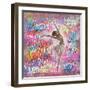 Graffiti Ballerina 2-Marta Wiley-Framed Art Print