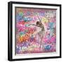 Graffiti Ballerina 2-Marta Wiley-Framed Art Print