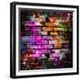 Graffiti Brick Wall-Eky Studio-Framed Premium Giclee Print