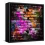 Graffiti Brick Wall-Eky Studio-Framed Stretched Canvas