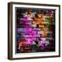 Graffiti Brick Wall-Eky Studio-Framed Art Print