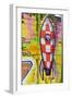 Graffiti, Coloured Rocket, Ottensen, Hanseatic City Hamburg, Germany-Axel Schmies-Framed Photographic Print