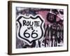 Graffiti Covered Gas Station, Route 66, Amboy, California, United States of America, North America-Richard Cummins-Framed Photographic Print