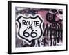 Graffiti Covered Gas Station, Route 66, Amboy, California, United States of America, North America-Richard Cummins-Framed Photographic Print